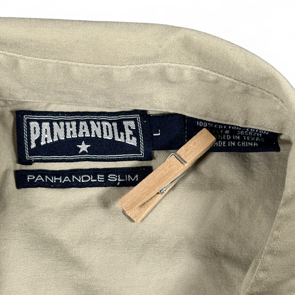 Panhandle Slim Shirt Adult MEDIUM Brown Western Cowboy Stone Pearl Snap - Picture 4 of 9